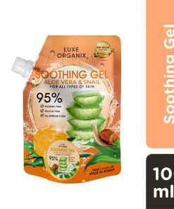 Luxe Organix Aloe Vera & Snail Soothing Gel For All Type of Skin Made in Korea