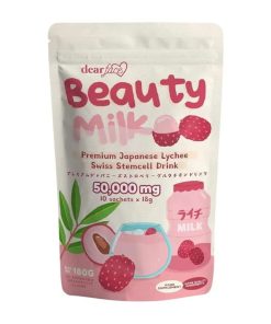 Dear Face Beauty Milk Premium Japanese Lychee Swiss Stemcell  Drink (10 sachets x 18g)