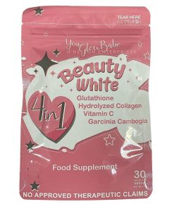 You Glow Babe Beauty White Glutathione Hydrolyzed Collagen 4-in-1 Supplement, 500mg 30 Capsule