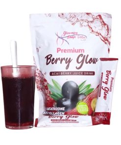 Glowming Shape Detox Premium Berry Glow Acai Berry Juice Drink with Glutathione & Collagen 10 Sachets x 20g