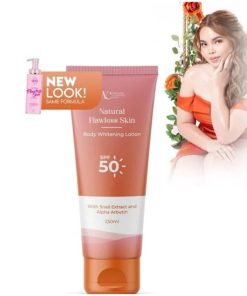 W&C Natural Flawless Skin Body Whitening Lotion SPF50 with Snail Extract & Alpha Arbutin 250ml