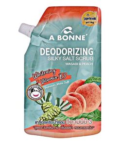 A Bonne Deodorizer Silky Salt Scrub Wasabi & Peach 350gm
