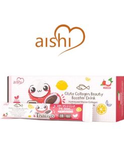 Aishi Thaikyo Gluta Collagen Beauty Booster Drink Lychee Fruit Extract 15 Sachets
