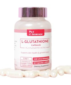 Nature Glow L-Glutathione Capsule with Collagen X20 Ultra Skin Whitening Anti-Aging Anti Acne Beauty Supplements 60 Capsule