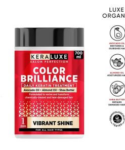 Luxe Organix Kera Luxe Salon Perfection Color Brilliance Daily Keratin Treatment for Vibrant Shine 700ml