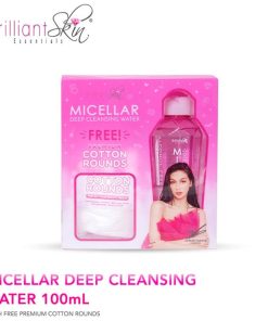 Brilliant Skin Essentials Micellar Deep Cleansing Water 100ml with Premium Cotton Rounds