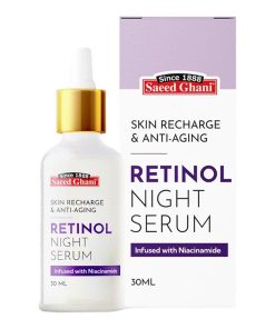 Saeed Ghani Retinol Skin Recharge & Anti-Aging Night Serum 30ml Made in Pakistan