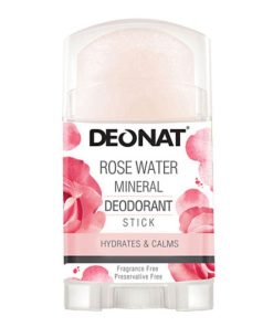 Deonat Rose Water Mineral Deodorant Stick Hydrates & Calms 100G Product of Thailand