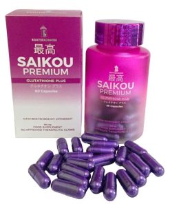 SAIKOU Premium Glutathione Plus 60 Capsules Japan High Technology Antioxidant by Beautie Korneri