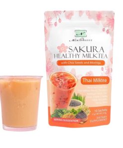 Sakura Healthy Milk Tea With Chia Seeds And Moringa