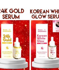 Rosmar Kagayaku 24K Gold Serum & Korean White Glow Serum 10x Instant Whitening 30ml