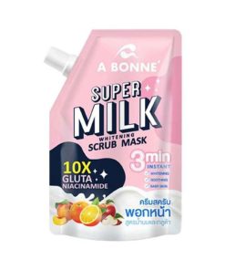 A Bonne Super Milk Whitening Scrub Mask 10X Gluta Niacinamide 30g