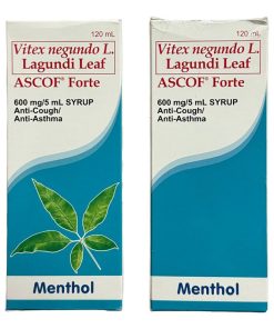 Pascual Ascof Forte Vitex Negundo L. Lagundi Leaf 600mg/5ml Menthol Flavor Syrup 120ml