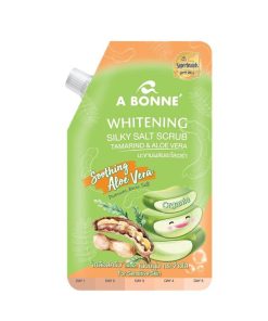 A Bonne Whitening Silky Salt Body Scrub Tamarind And Aloe Vera Premium Soothing For Sensitive Skin 350g.