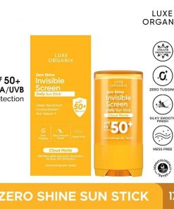 Luxe Organix Zero Shine Invisible Screen Daily Sun Stick with SPF 50+ PA++++