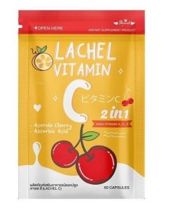 Lachel Vitamin C 2 in1 60 Capsules Product of Made in Thailand