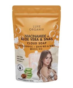 Luxe Organix Niacinamide + Aloe Vera & Snail Cloud Soap 180g Made in Korea