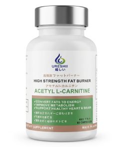 Ureshii Acetyl L-Carnitine Capsules-Dietary Supplement| 60 Capsules | Energy Metabolism Support Supplement | Made in Japan