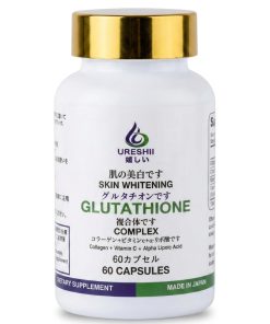 Ureshii Glutathione Complex Capsules-Dietary Supplement |  60 Capsules | Glutathione, Vitamin C, Collagen & Alpha Lipoic Acid | Made in Japan